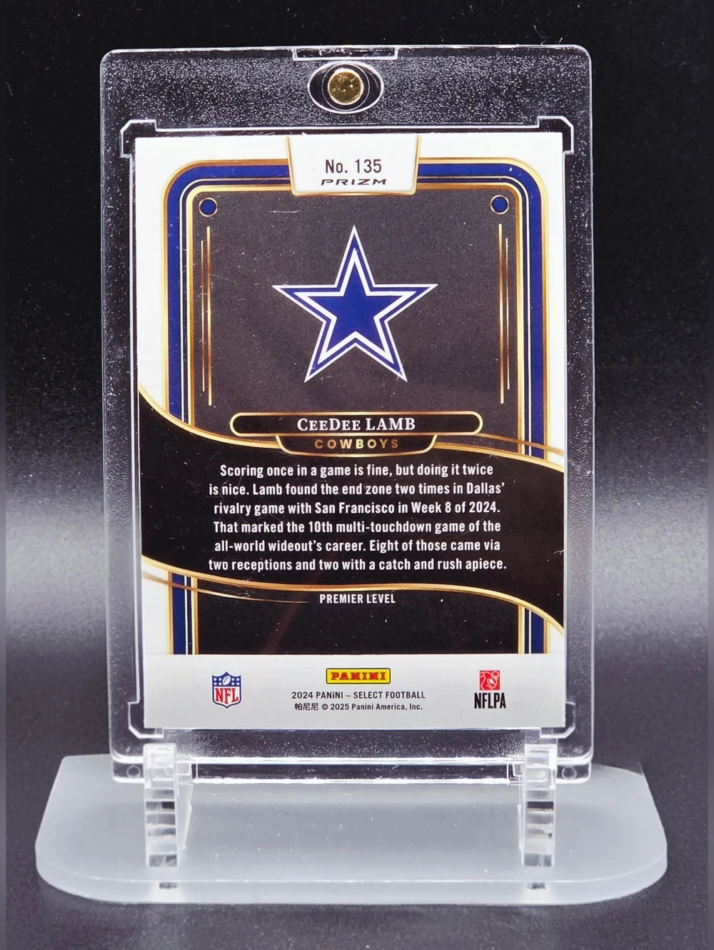 2024 Panini Select – CeeDee Lamb PRIZM – Premier Level – Dallas Cowboys - Picture 2 of 2